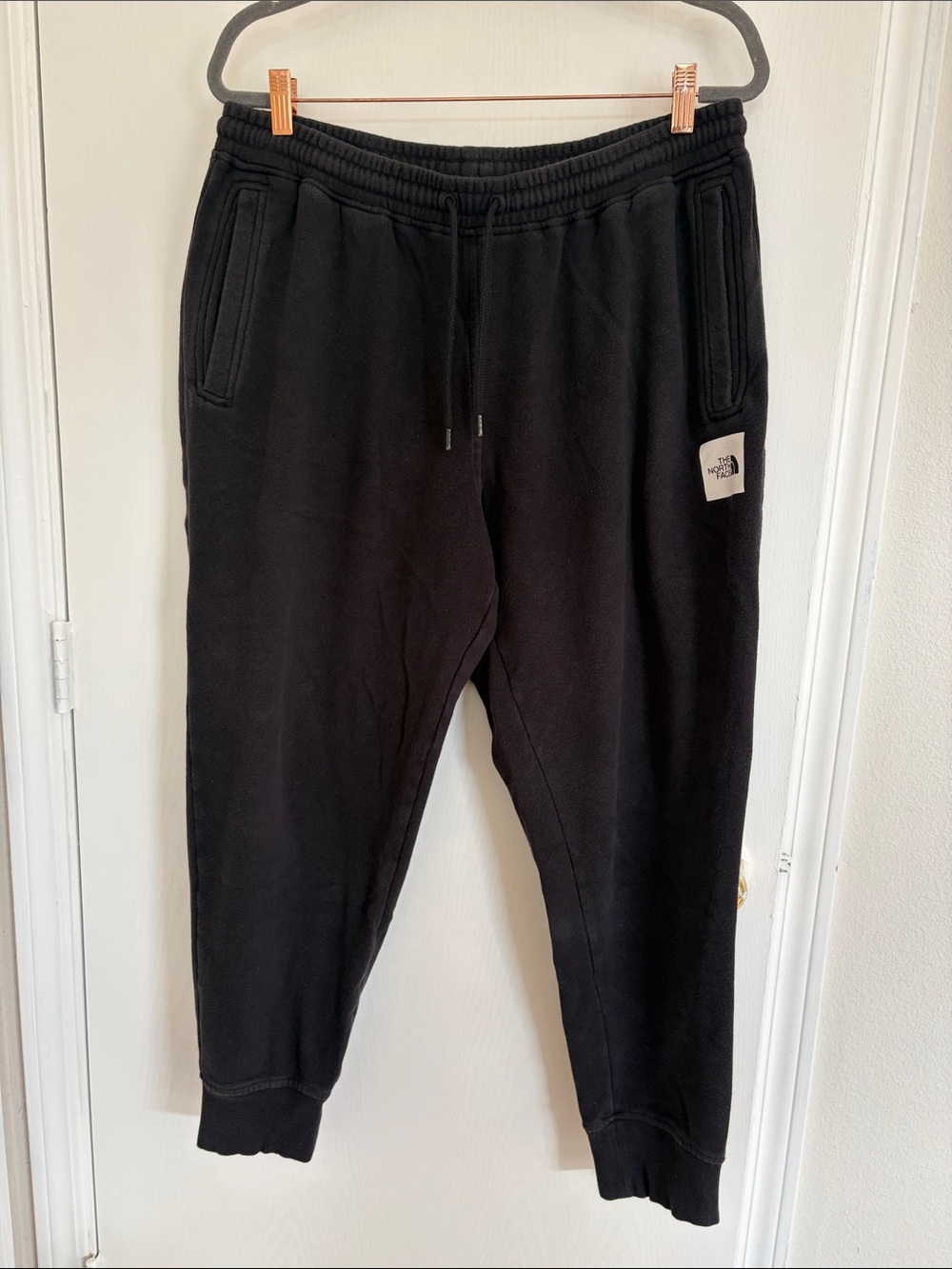 The North Face Black Jogger Sweatpants with Drawstring and pockets